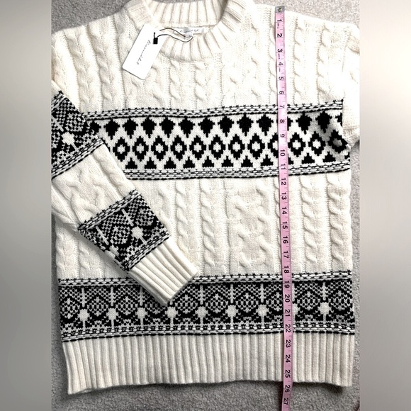 NWT Line and Dot Women Montana Fair Isle Knit Sweater Crew Neck Size Small - Picture 7 of 7